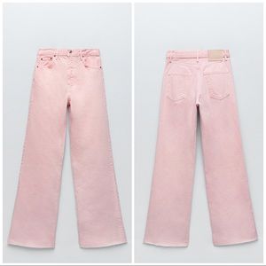 Cotton-candy🌸 Pink full length straight leg jeans